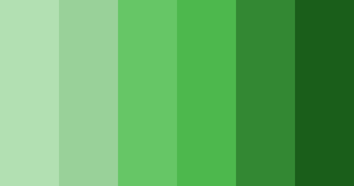 Download shades of green color palette PNG image (landscape)