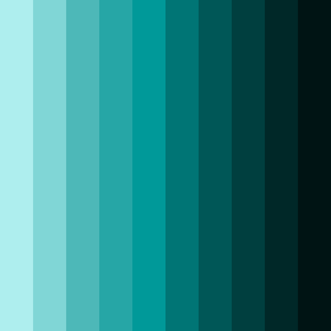 Download turquoise depths color palette PNG image (square)