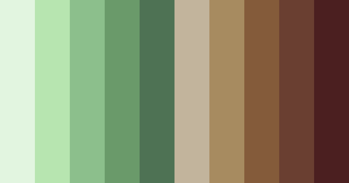 Download rustic green color palette PNG image (landscape)