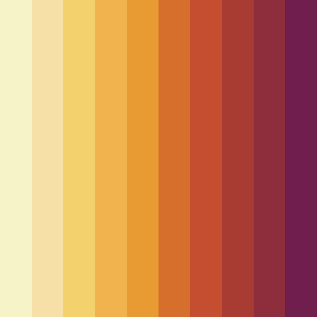 Download rainbow sunset color palette PNG image (square)