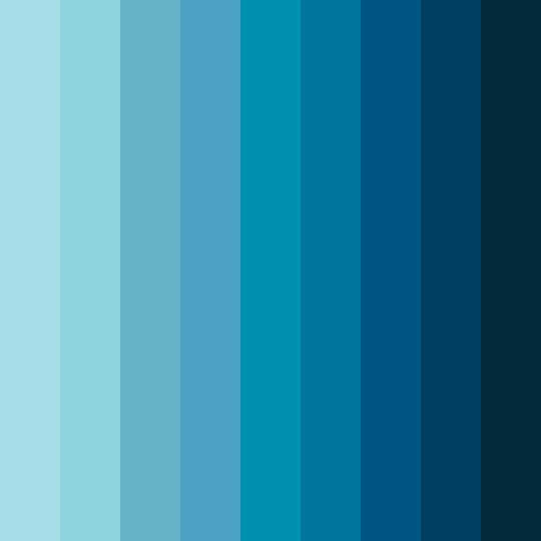 Download abyssal blues color palette PNG image (square)