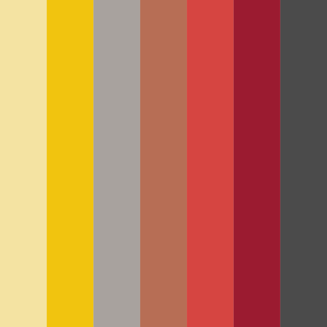 Download yellow sunset color palette PNG image (square)