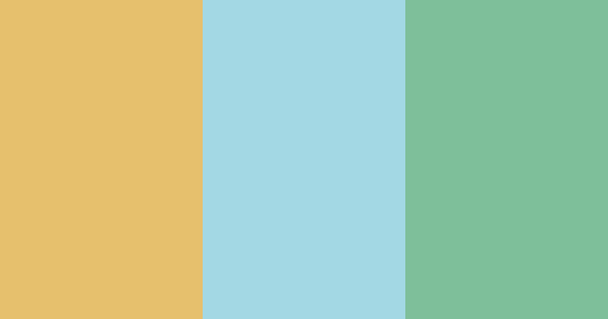 Download soft gold and aqua green color palette PNG image (landscape)