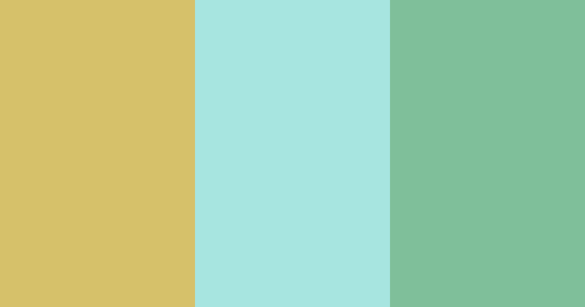 Download golden turquoise green color palette PNG image (landscape)