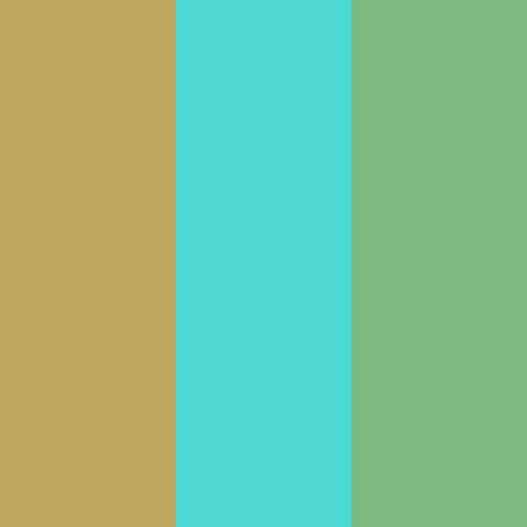 Download soft gold and teal color palette PNG image (square)