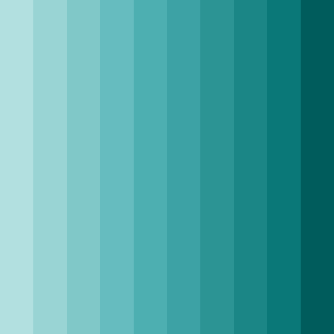 Download muted cyan shades color palette PNG image (square)