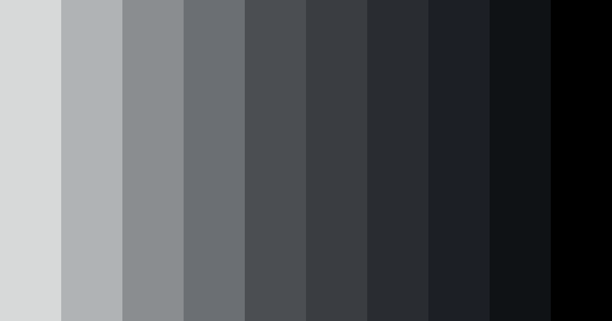 Download shades of graphite black color palette PNG image (landscape)