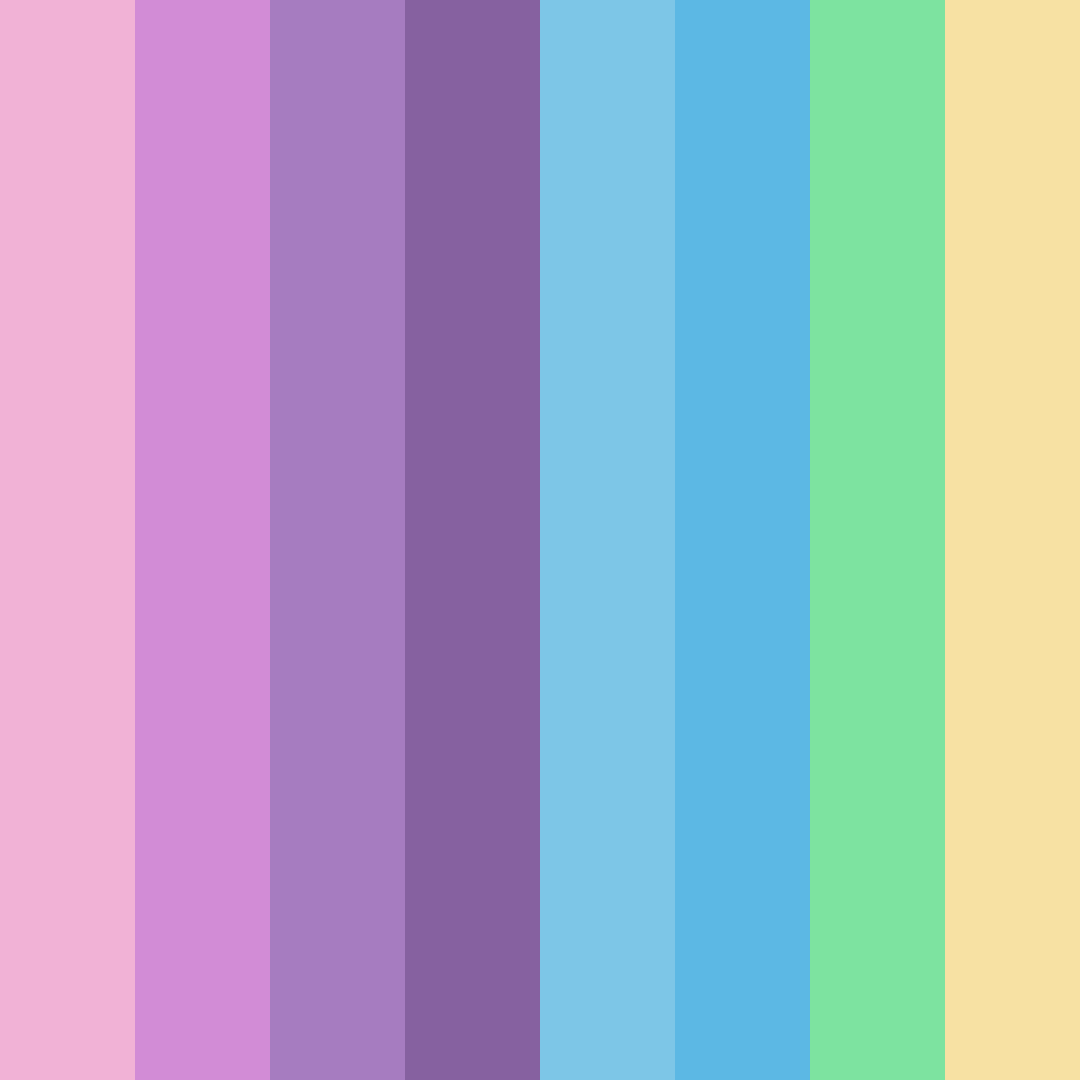 Download mermaid dreams color palette PNG image (square)