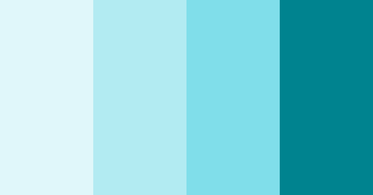 Download teal wonderland color palette PNG image (landscape)