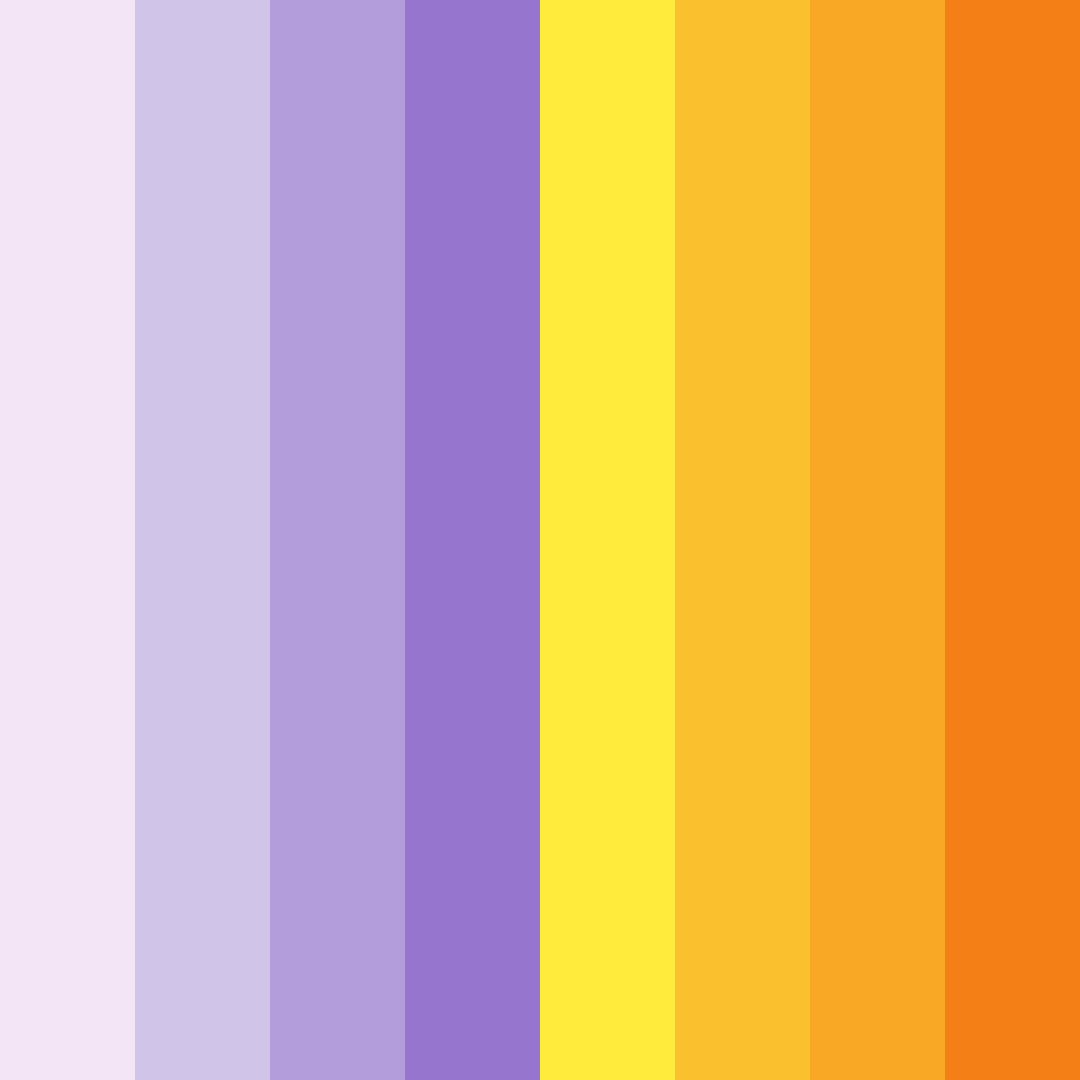 Download lavender sunburst color palette PNG image (square)