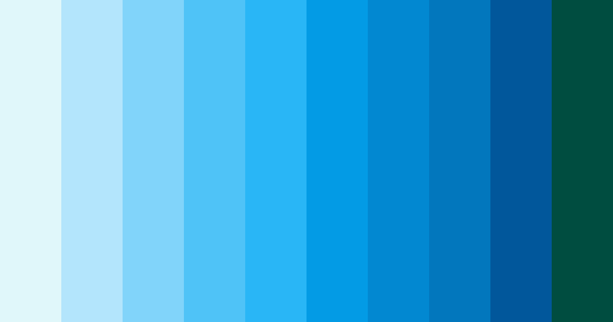 Download azure blossom color palette PNG image (landscape)