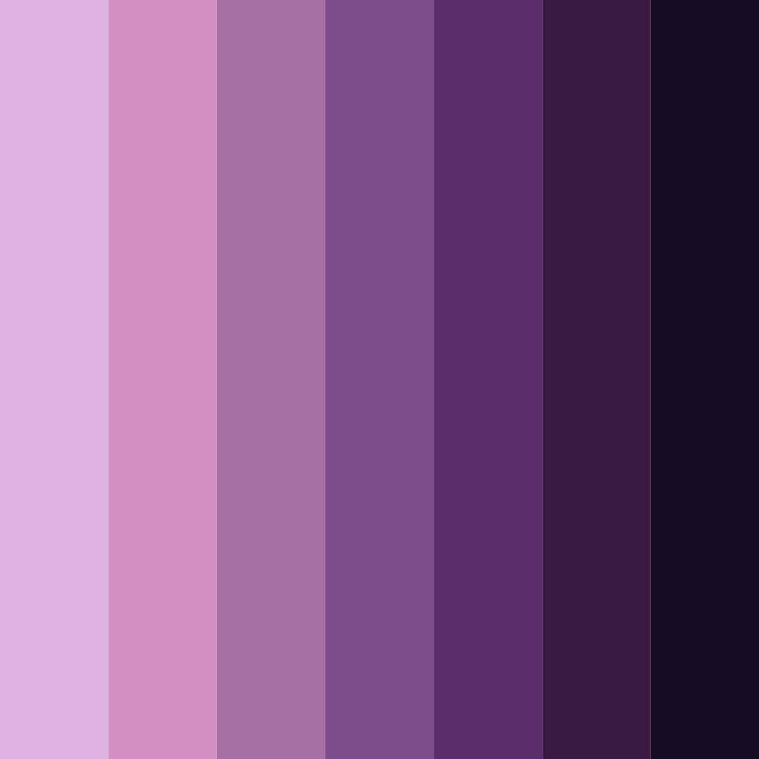 Download purple night color palette PNG image (square)