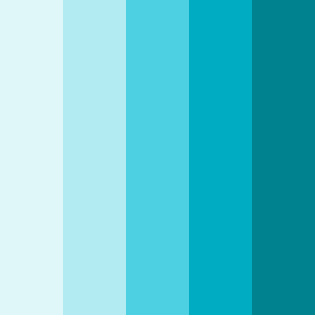 Download turquoise morning color palette PNG image (square)
