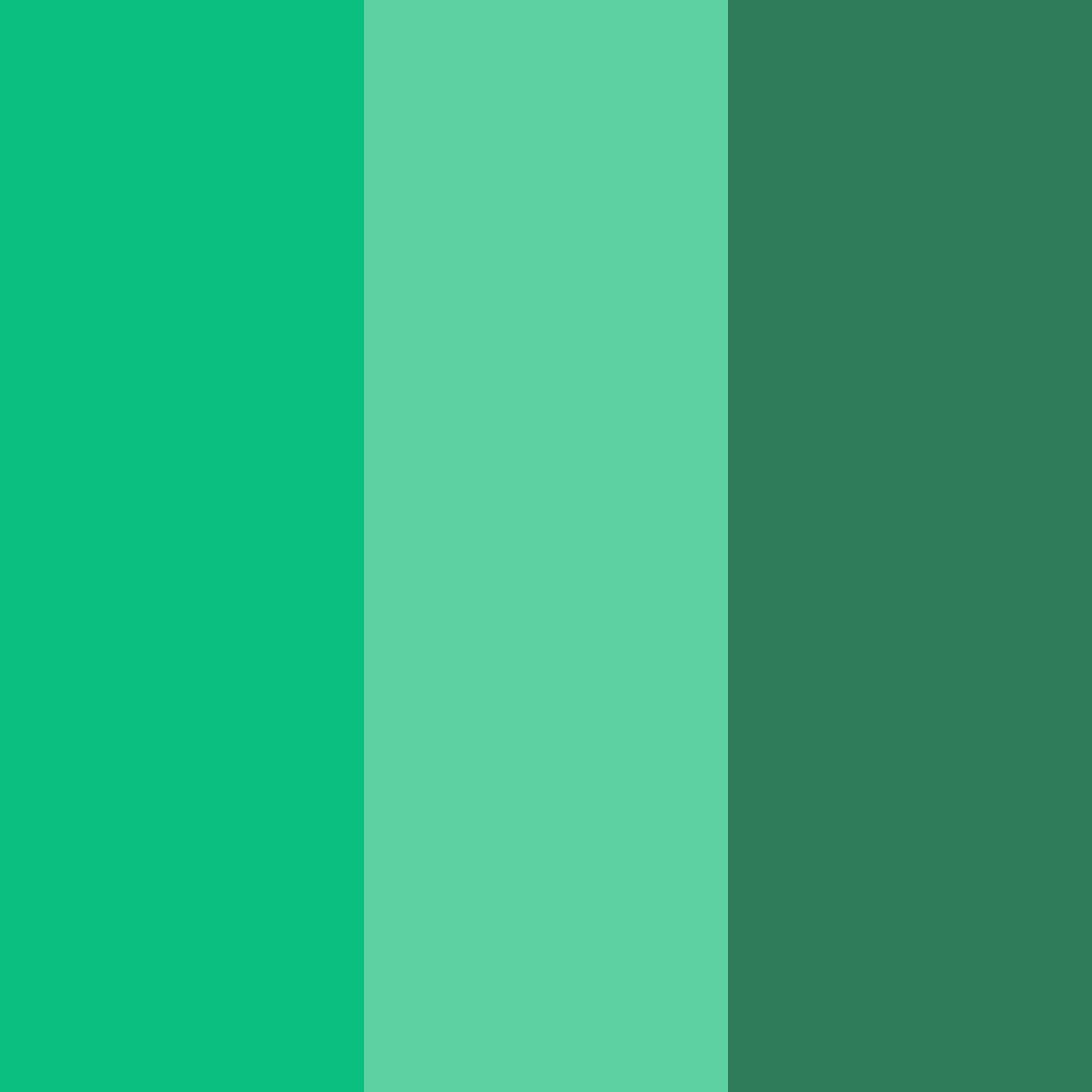 Download shades of teal color palette PNG image (square)