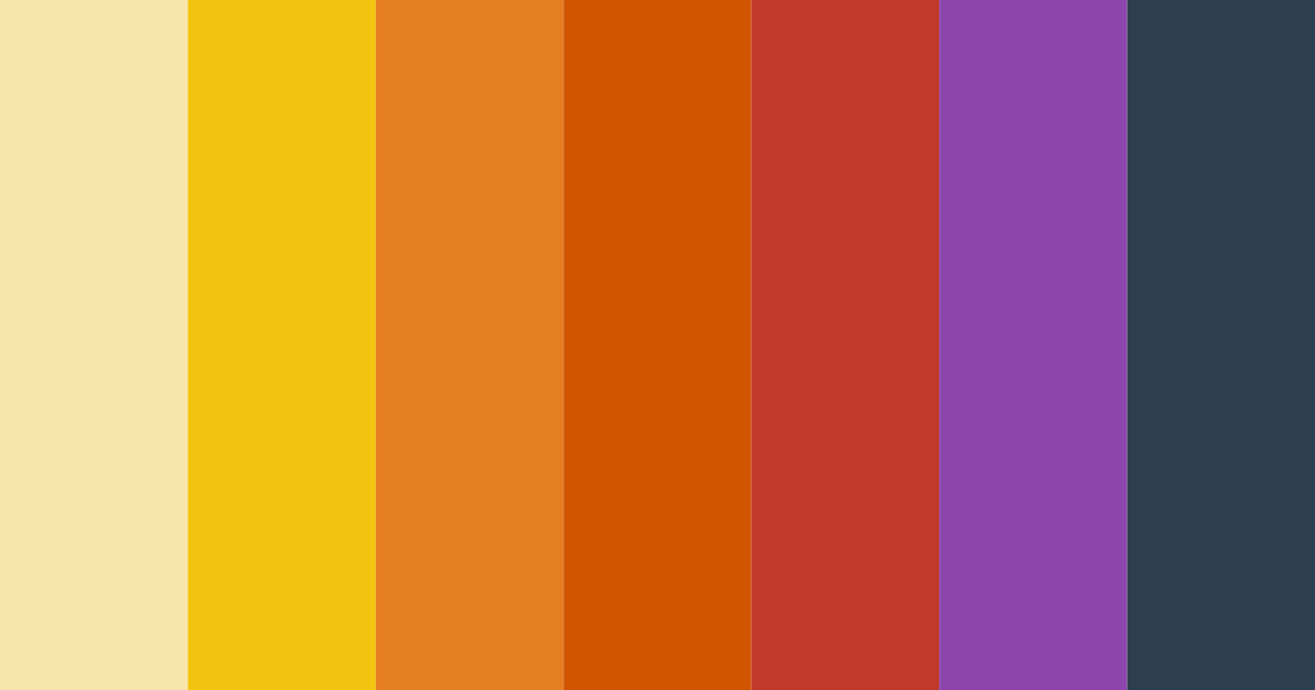 Download warm sunset color palette PNG image (landscape)