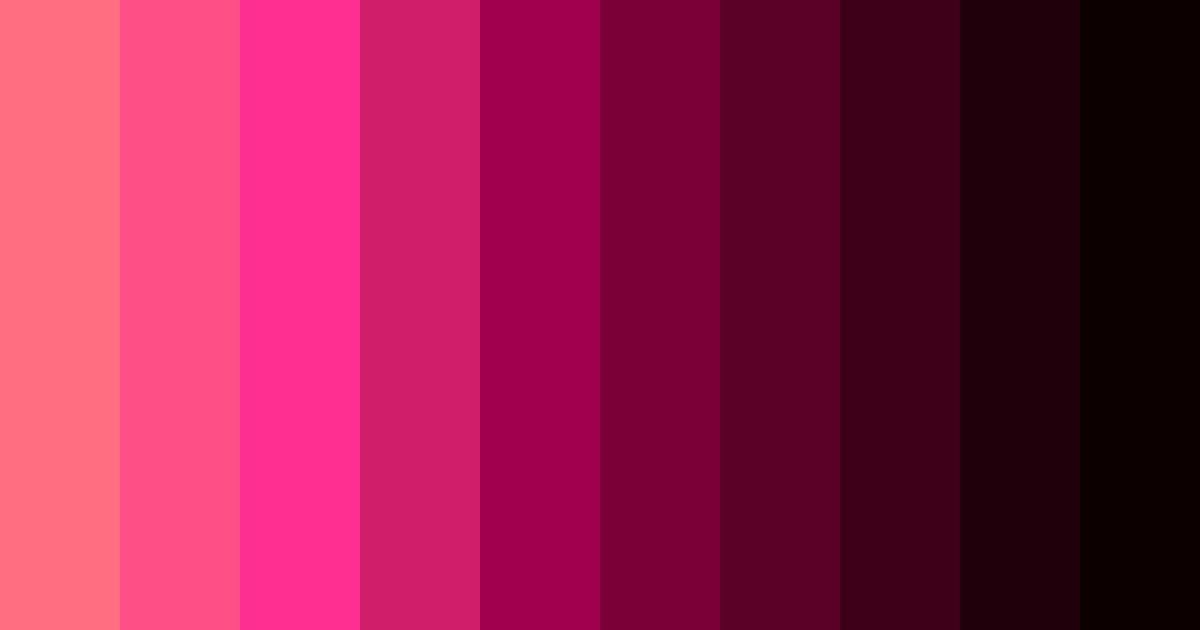 Download vibrant red magenta color palette PNG image (landscape)