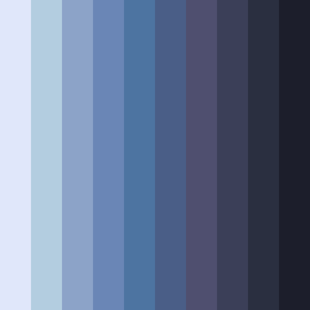 Download blue hydrangea color palette PNG image (square)