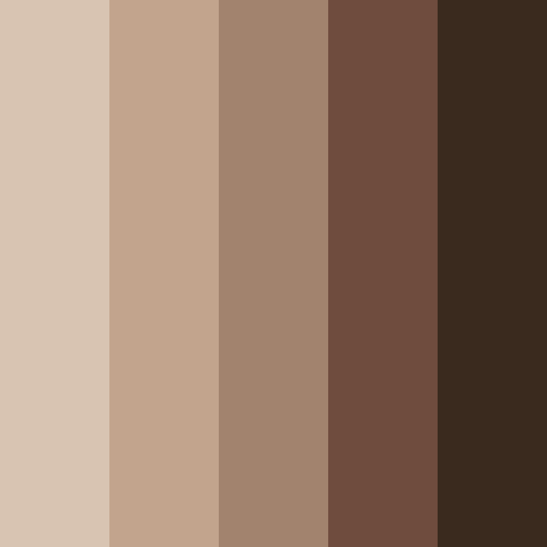 Download earthy brown color palette PNG image (square)