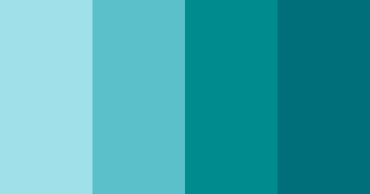 Download turkuaz shades color palette PNG image (landscape)