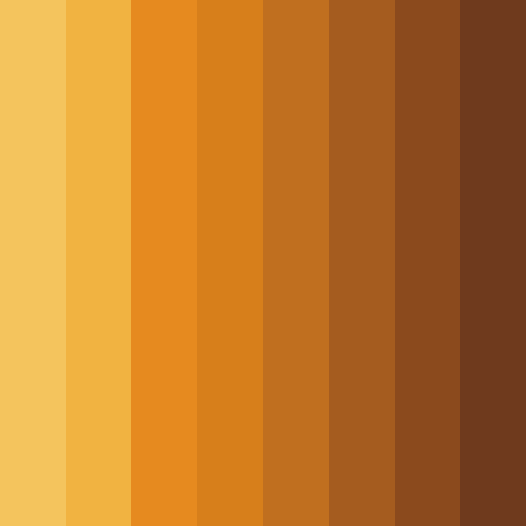 Download shades of orange color palette PNG image (square)