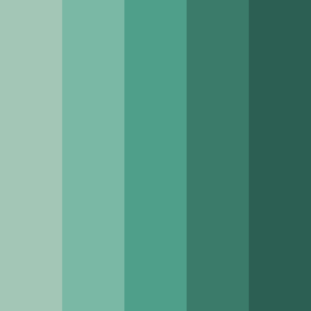 Download shades of green color palette PNG image (square)