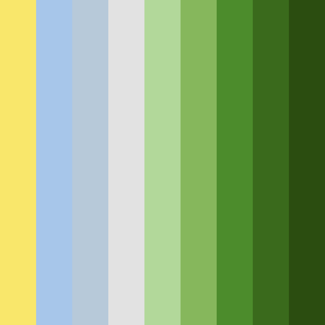 Download sunny blue grass color palette PNG image (square)