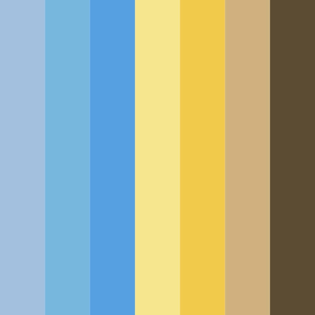 Download blue land yellow sky color palette PNG image (square)