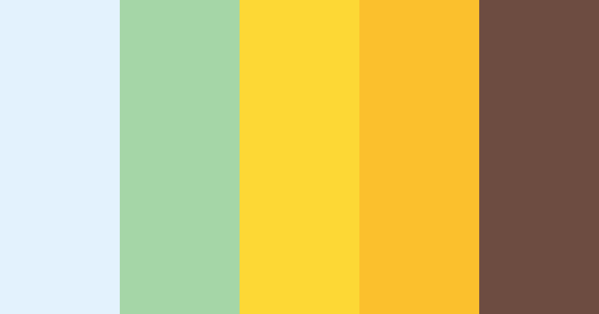 Download blue land yellow sky green grass color palette PNG image (landscape)