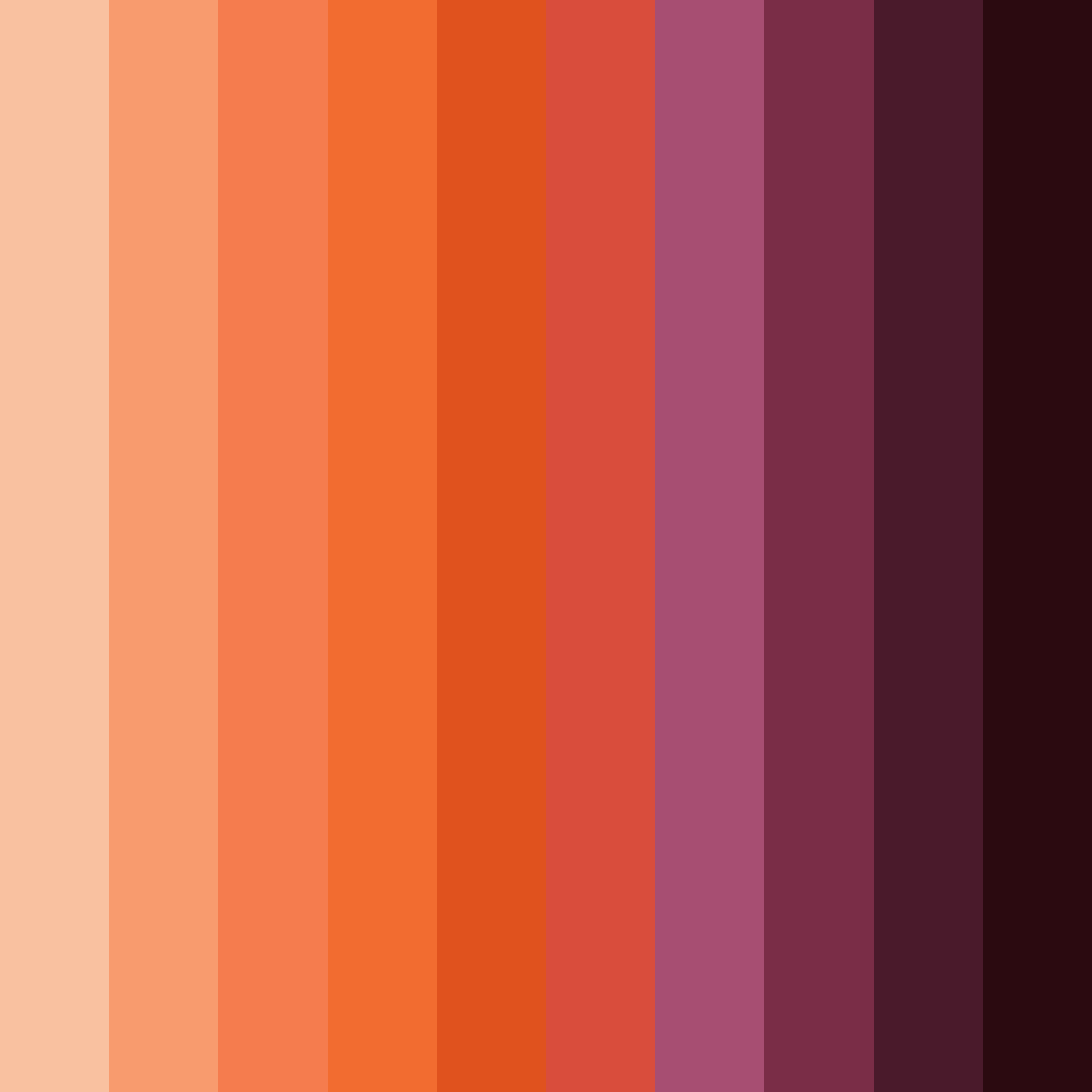 Download crimson ember color palette PNG image (square)