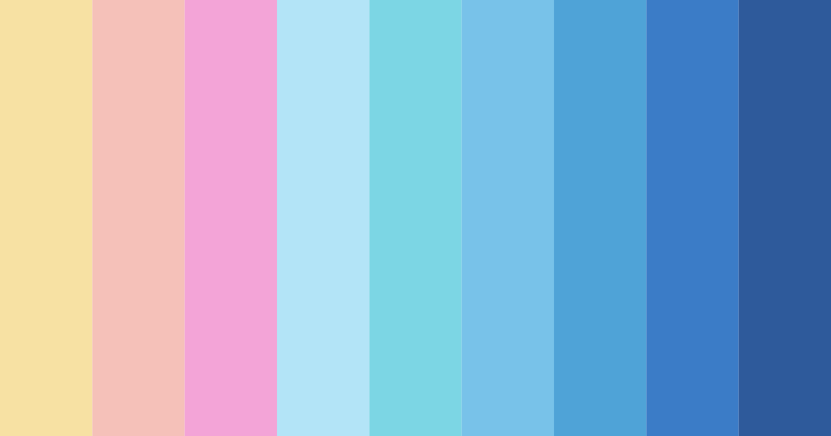 Download bright blue cartoon intro color palette PNG image (landscape)