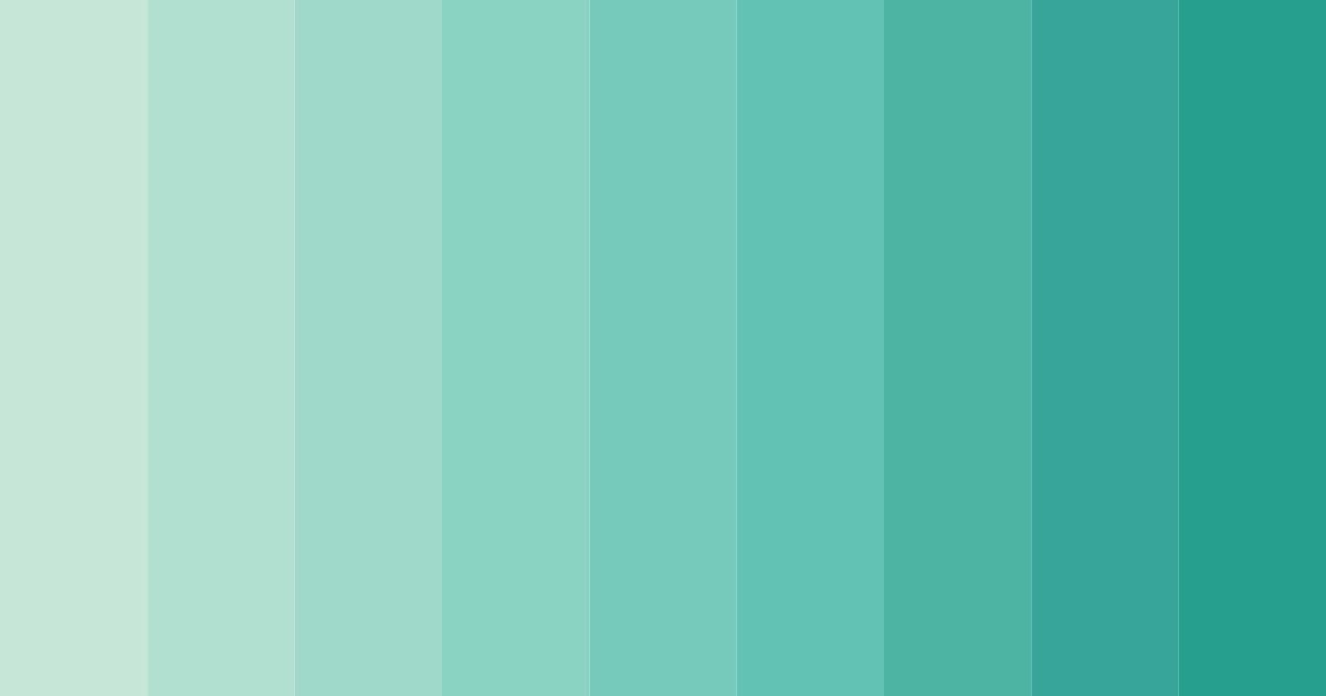 Download teal serenity color palette PNG image (landscape)