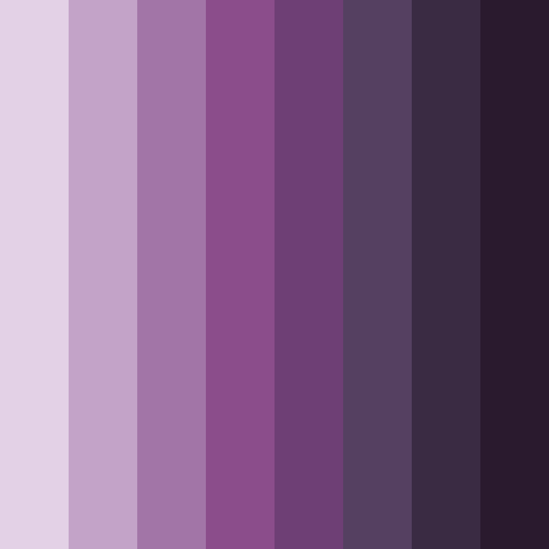Download purple shades color palette PNG image (square)