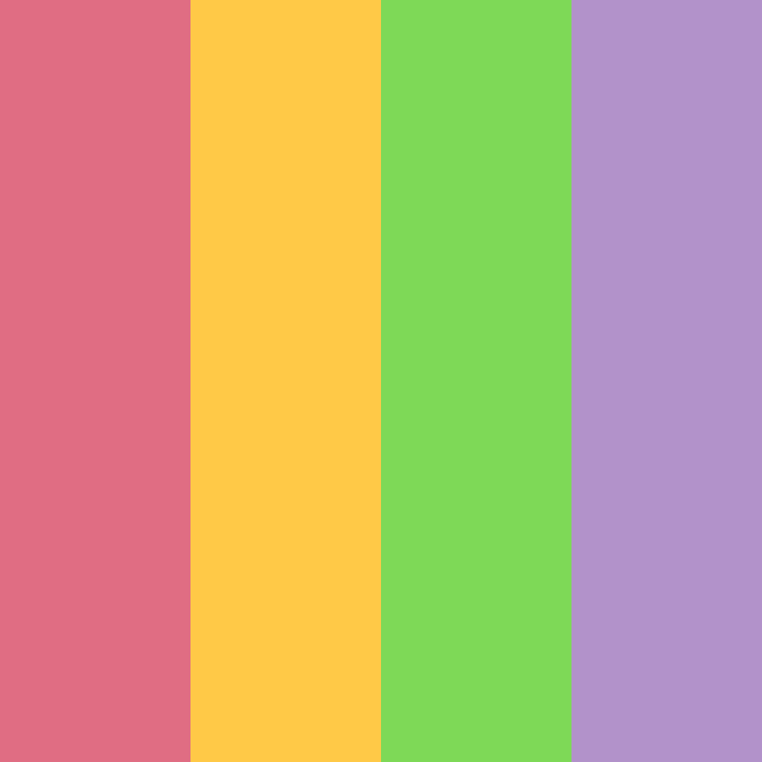 Download sunset garden bloom color palette PNG image (square)