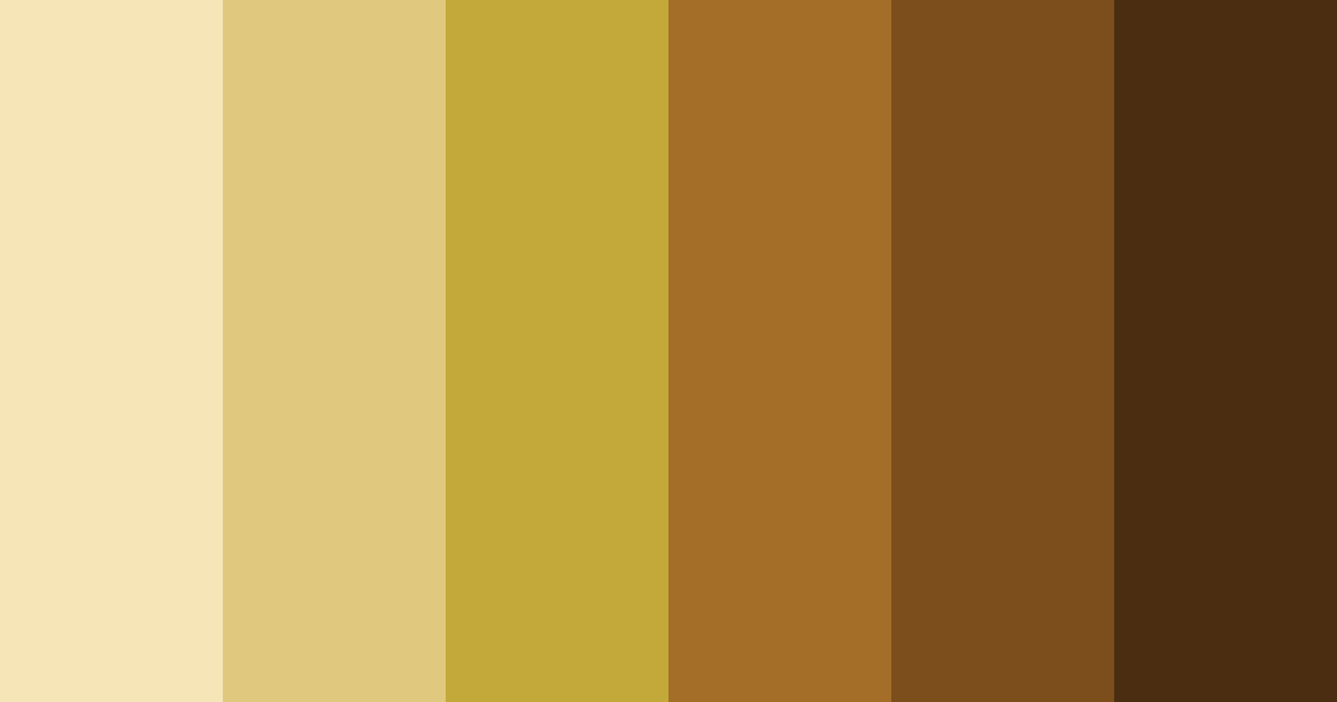 Download brown shades color palette PNG image (landscape)