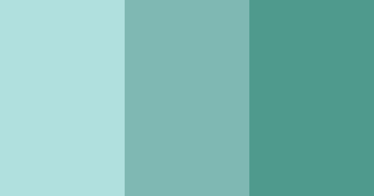 Download shades of teal color palette PNG image (landscape)