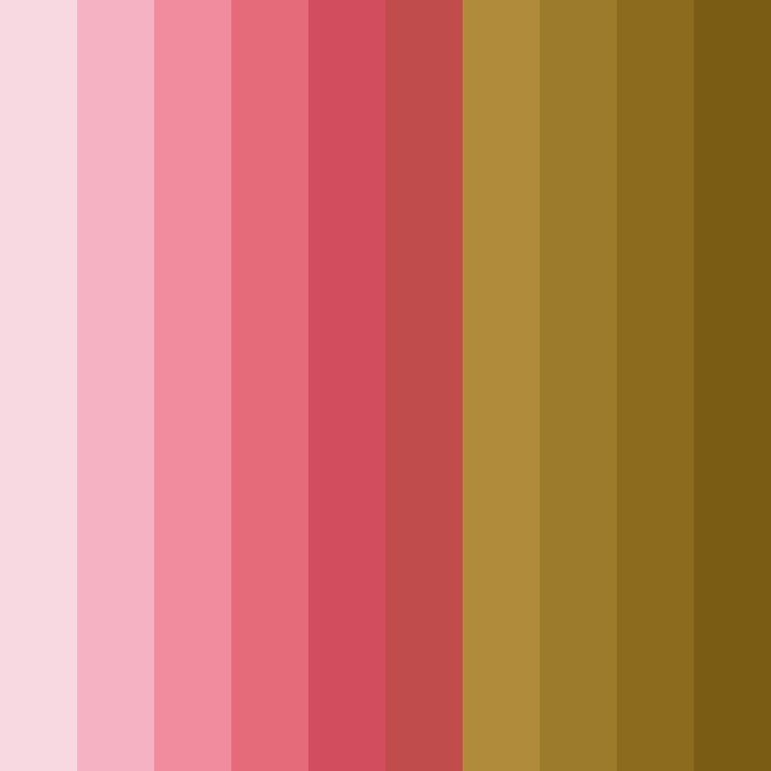 Download pink to brown yellow shades color palette PNG image (square)