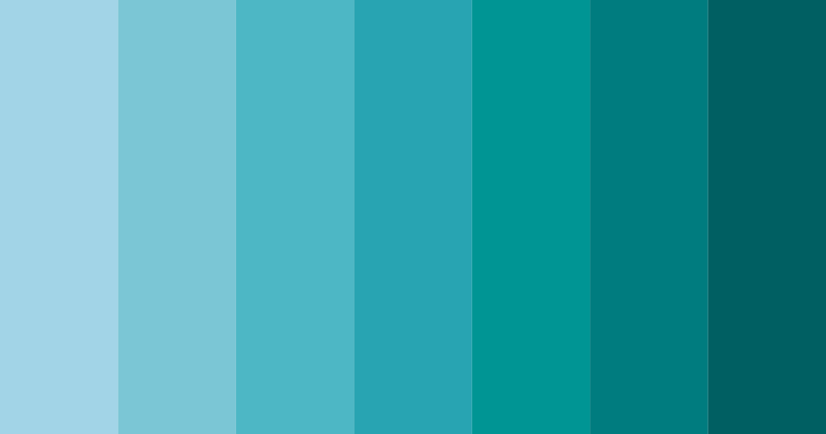 Download shades of green blue color palette PNG image (landscape)