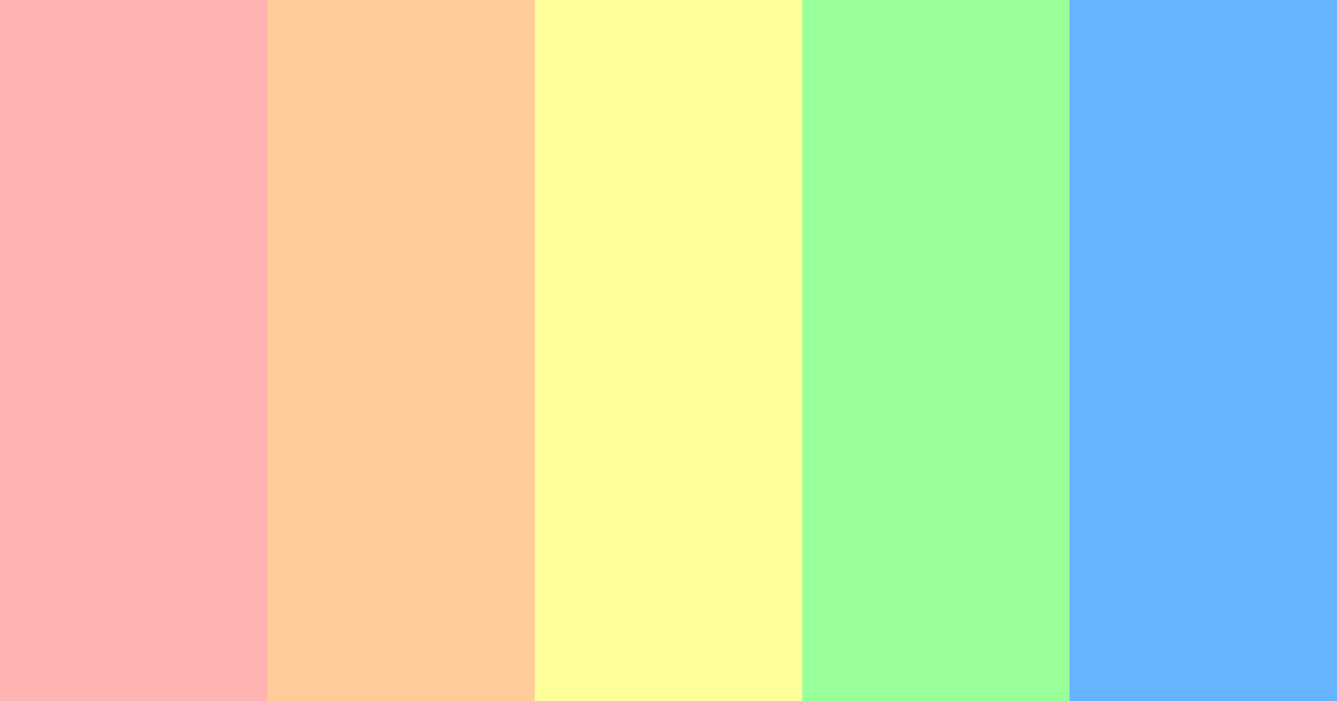 Download colorful rainbow color palette PNG image (landscape)