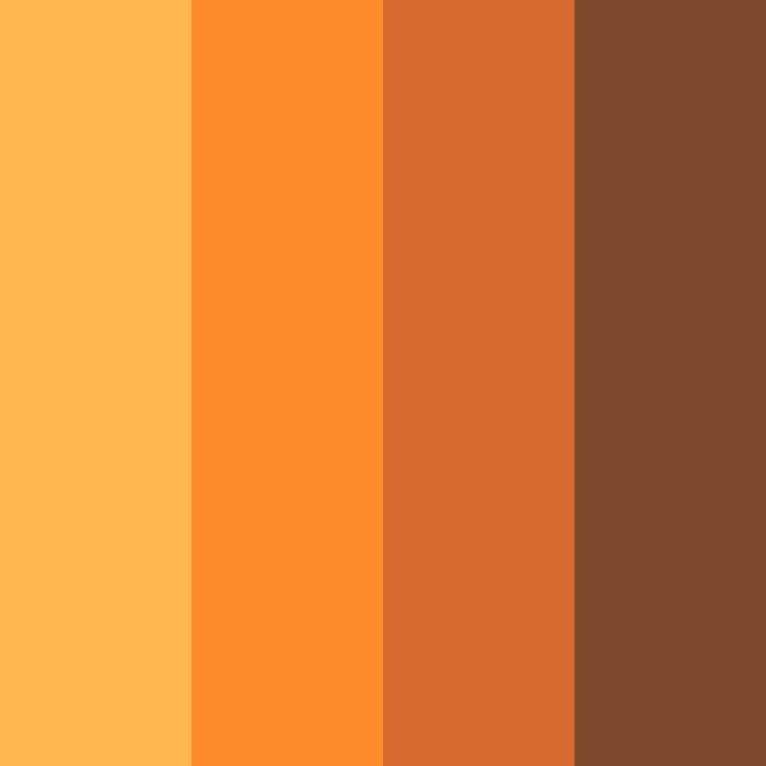 Download orange autumn color palette PNG image (square)