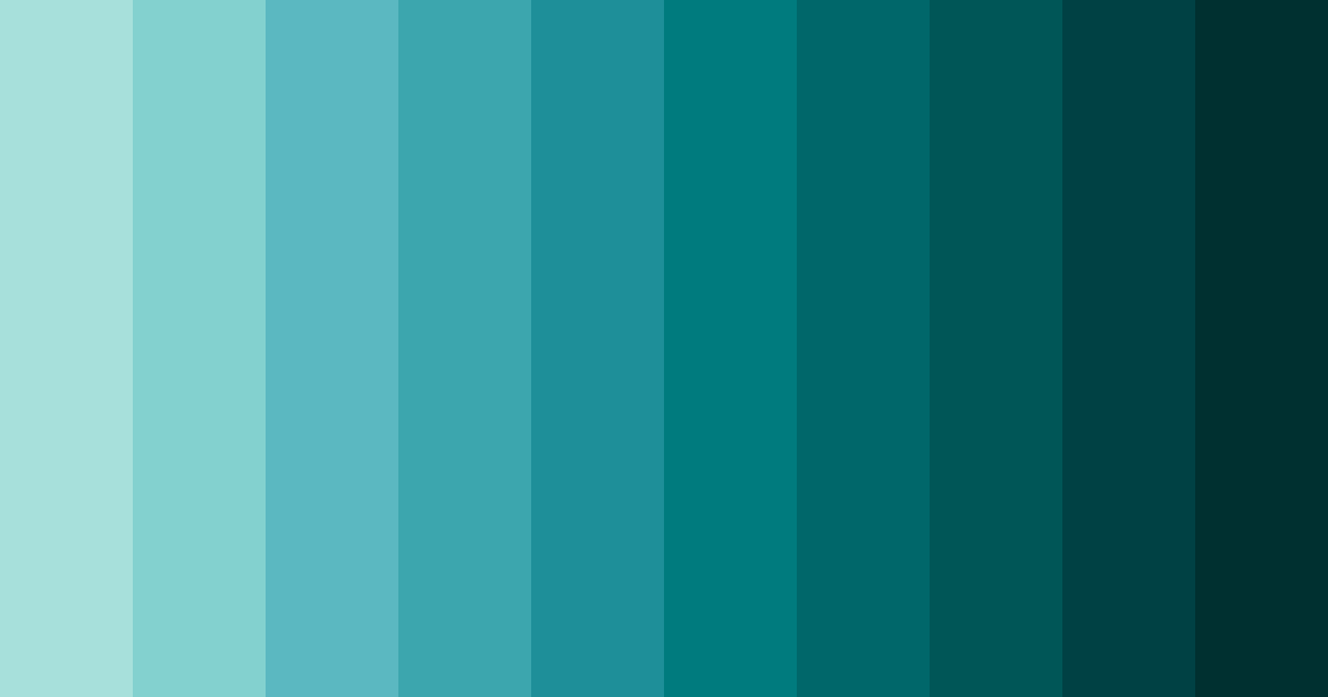 Download teal ocean color palette PNG image (landscape)