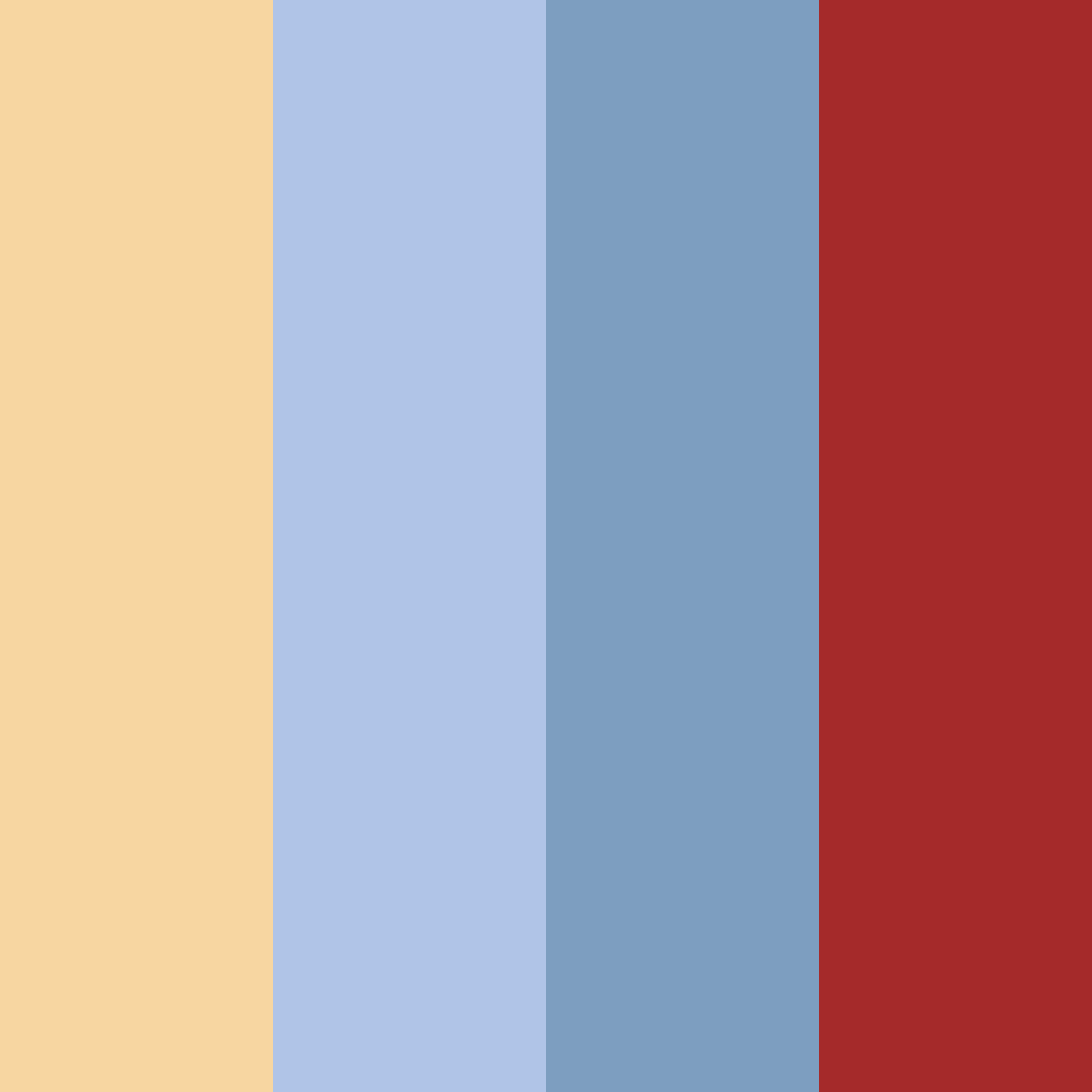 Download red and blue dream color palette PNG image (square)