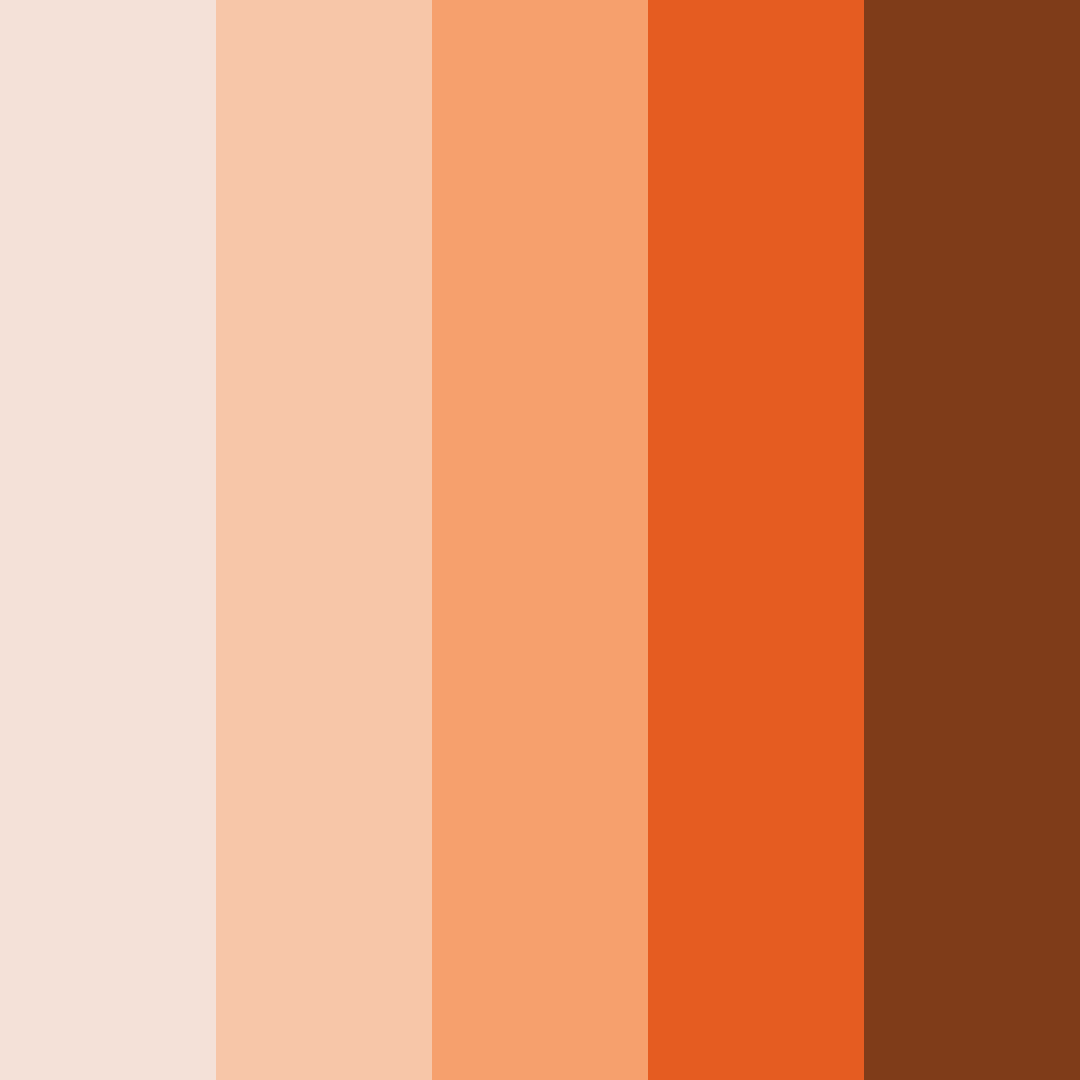 Download peach sunset color palette PNG image (square)