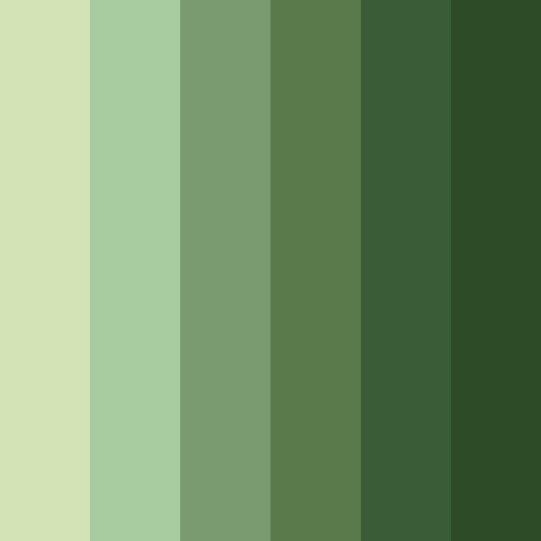 Download shades of green brown color palette PNG image (square)
