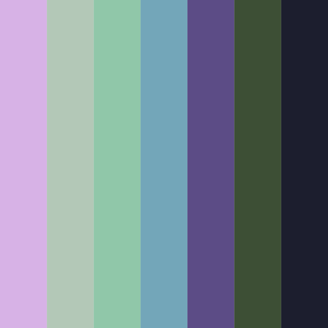 Download enchanted garden color palette PNG image (square)