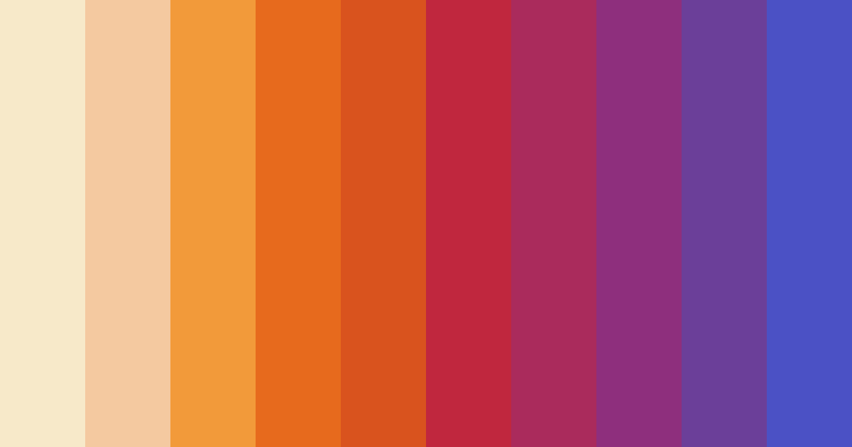 Download vibrant orange color palette PNG image (landscape)