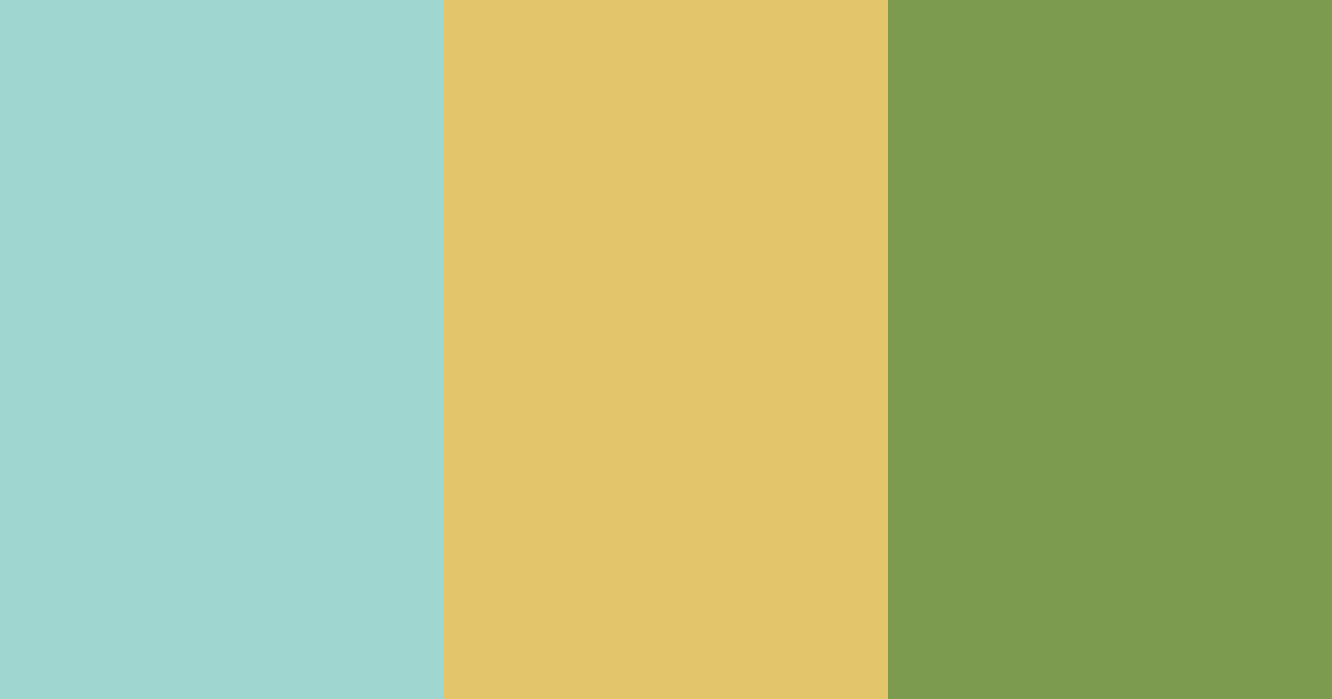 Download turquoise and gold serenity color palette PNG image (landscape)