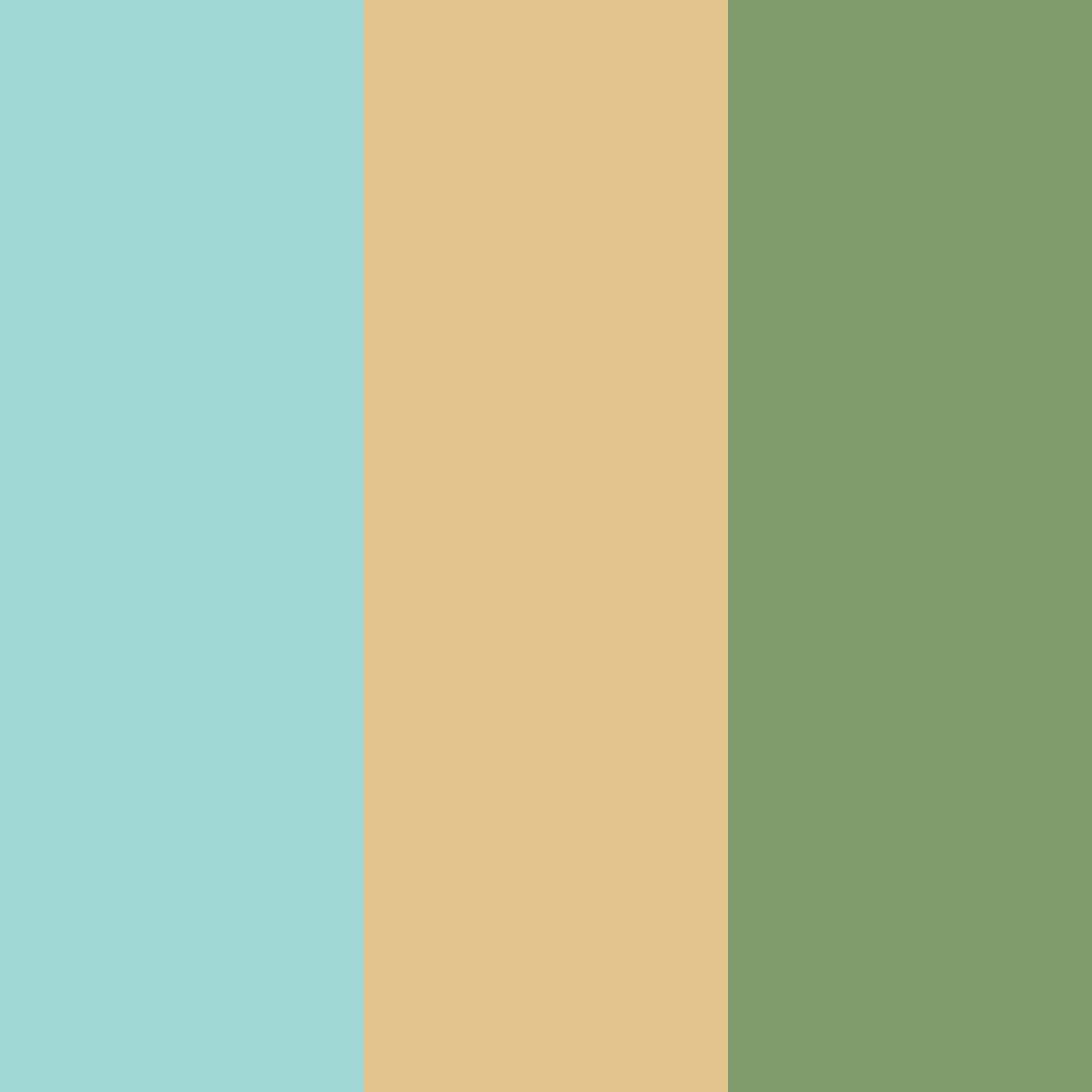 Download turquoise gold green color palette PNG image (square)