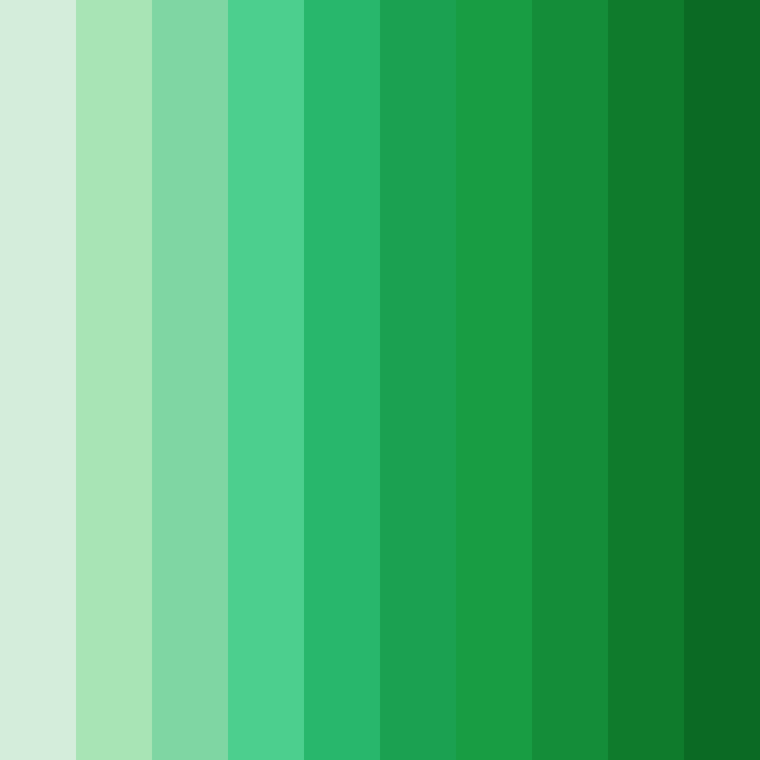 Download shades of green spring color palette PNG image (square)