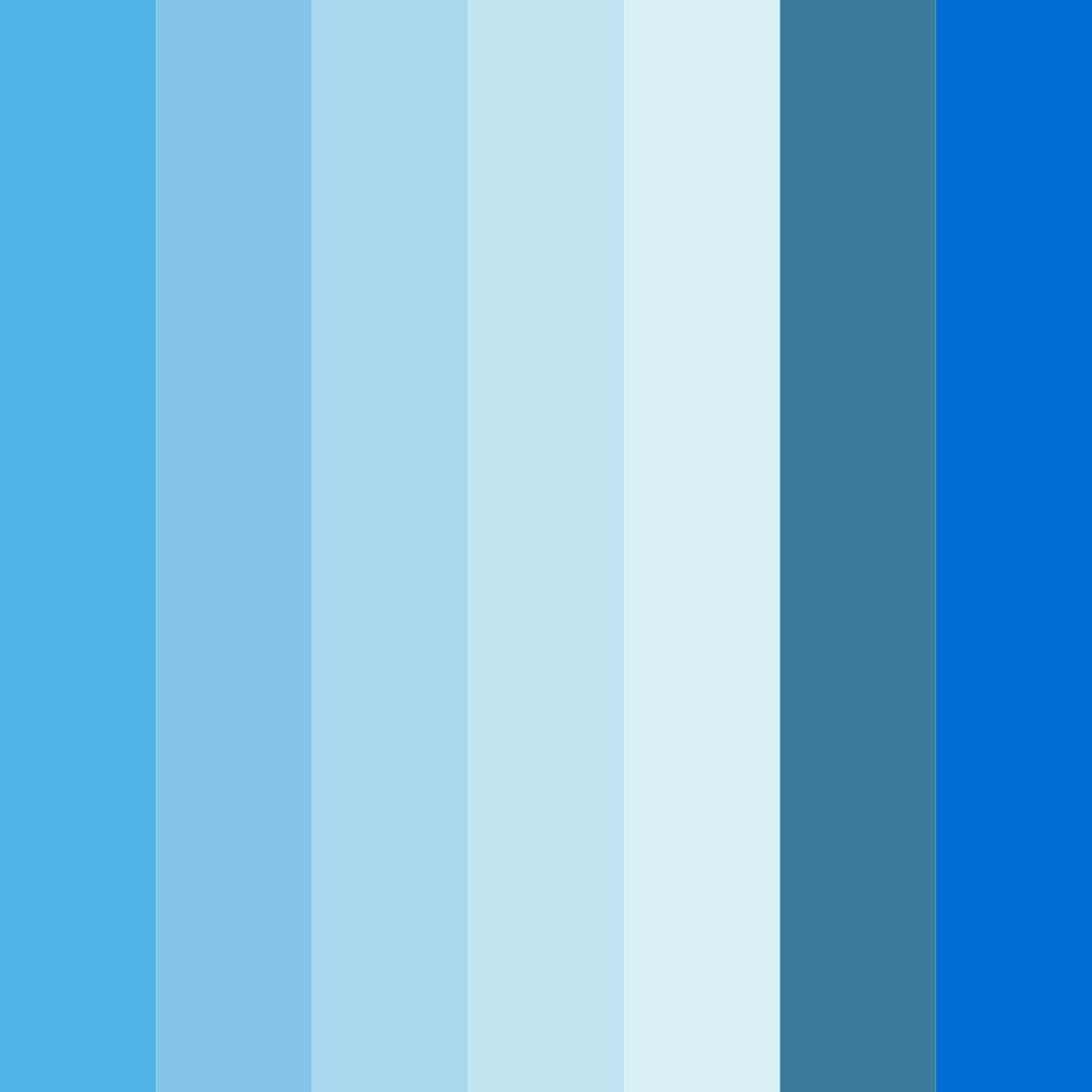 Download blue serenity color palette PNG image (square)