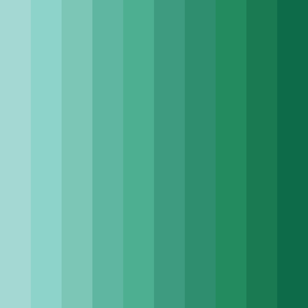 Download tropical teal oasis color palette PNG image (square)
